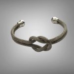 Brățară reglabilă din argint,  perioada modernistă, cu model NOD