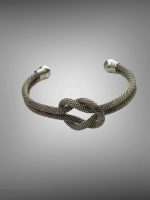 Brățară reglabilă din argint,  perioada modernistă, cu model NOD