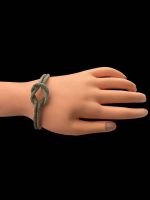 Brățară reglabilă din argint,  perioada modernistă, cu model NOD - imagine 2