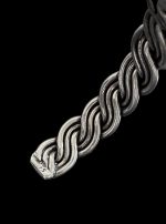 Brățară reglabilă din argint - model împletit - imagine 3