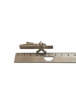 Clemă/Ac cravată din argint, ornat cu Ursuleț - model haios - imagine 3