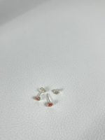 Cercei din argint decorat cu cristal Orange - imagine 3