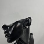 Cercei din argint decorat cu cristal transparent