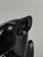 Cercei din argint decorat cu cristal transparent - imagine 2