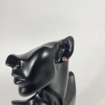 Cercei din argint decorat cu cristal Roz