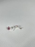 Cercei din argint decorat cu cristal Roz - imagine 2