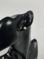 Cercei din argint, decorat cu cristal transparent, în formă de stea - imagine 2