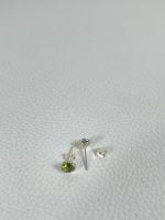 Cercei din argint decorat cu cristal olive - imagine 3