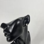 Cercei din argint decorat cu cristal în formă de semilună