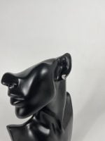 Cercei din argint decorat cu cristal în formă de semilună