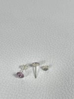 Cercei din argint decorat cu cristal mov-roz - imagine 3