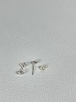 Cercei din argint în formă de stea decorat cu cristal orange - imagine 2