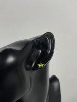 Cercei din argint în formă de stea decorat cu cristal Verde-Boreal - imagine 2