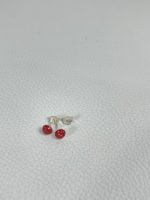 Cercei din argint decorat cu cristal roșu - imagine 3