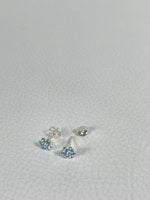 Cercei din argint decorat cu cristal albastru deschis - imagine 3