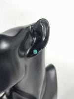 Cercei din argint decorat cu cristal de culoare verde - imagine 2