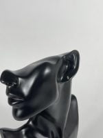 Cercei din argint, decorat cu cristal verde ascuțit