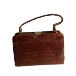 Poseta Retro din Piele de Crocodil