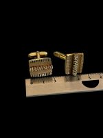 Butoni vintage auriti - Model "SQUARE" - imagine 2