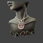 Pandantiv  cu cristale  "LOTUS"