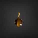 Pandantiv Ochi de Tigru - Montura Argint Aurit