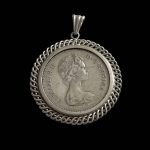 Argint Medalion Mare - Regina Elisabeta II