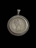 Argint Medalion Mare - Regina Elisabeta II