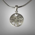 Medalion Rotund din Argint Tehnica Traforaj