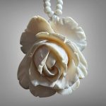 Colier Deosebit din Fildes - Ivory 58 cm