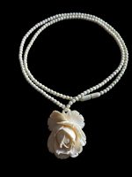 Colier Deosebit din Fildes - Ivory 58 cm - imagine 2
