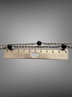 Lant Lung 80 cm Argint cu Onix - imagine 4