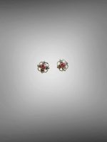 Cercei Mici Argint Cristal Roz