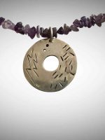 Colier Ametist cu Medalion Argint Aztec