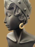 Cercei Creole Argint Placat cu Aur