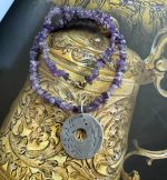 Colier Ametist cu Medalion Argint Aztec - imagine 2