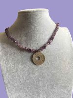 Colier Ametist cu Medalion Argint Aztec - imagine 3