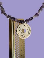 Colier Ametist cu Medalion Argint Aztec - imagine 4