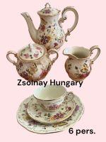 Mokka Service Zsolnay Hungary  6 pers.