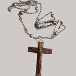 Lant Lung Argint + Cruce Lemn