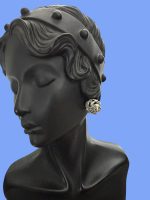 Cercei Argint Deosebiti cu imitatii Safire - imagine 2