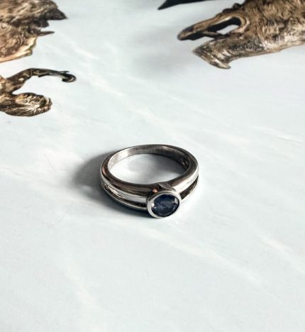 Inel Argint cu Safir de apa - Iolit 17,40 mm