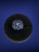 Inel Argint cu Topaz si Diamant