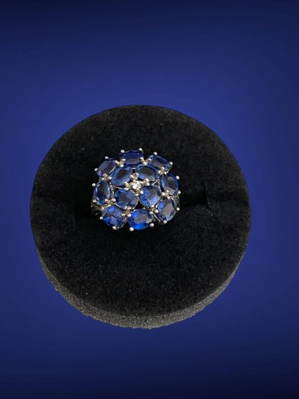 Inel Argint cu Topaz si Diamant