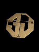 Brosa Modernista - Argint Aurit - imagine 3