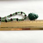 Colier cu Pietre Semipretioase , Argint + Masca Malachit - imagine 3