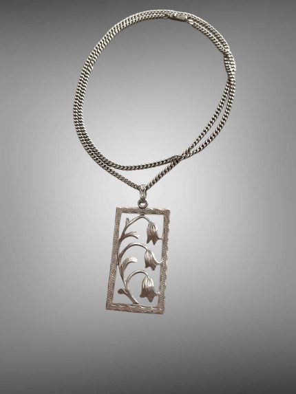 Art-Deco Lantisor Argint cu Pandantiv