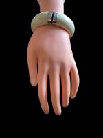 Bratara Vintage din Fildes cu accesoriu argint - imagine 5
