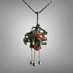 Medalion Argint cu Carneol-  perioada Modernista