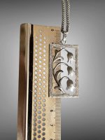 Art-Deco Lantisor Argint cu Pandantiv - imagine 3