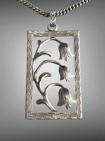 Art-Deco Lantisor Argint cu Pandantiv - imagine 2